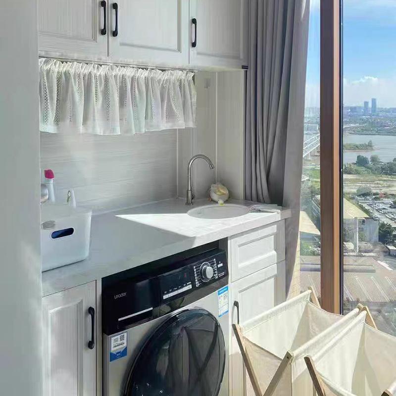 短帘滑轨半帘柜子遮挡帘小窗帘