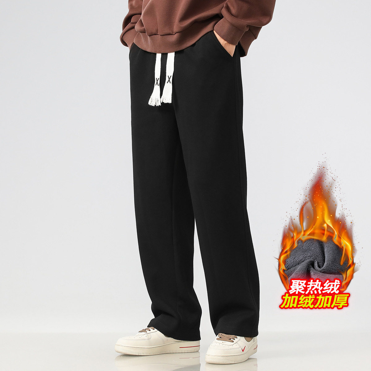 200斤2米190CM高胖个子加长版休闲裤男大码加绒宽松运动直筒卫裤