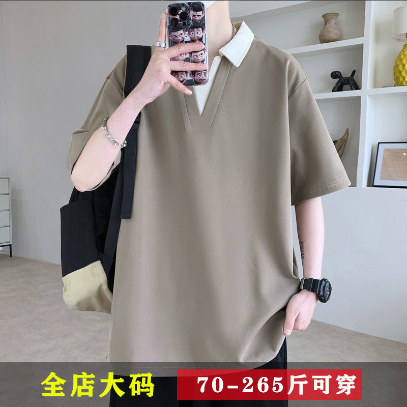 260斤可穿加大码翻领短袖POLO衫