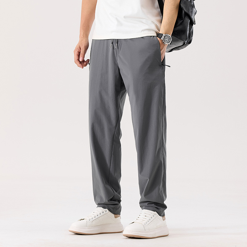 冰丝速干特大码宽松直筒休闲裤