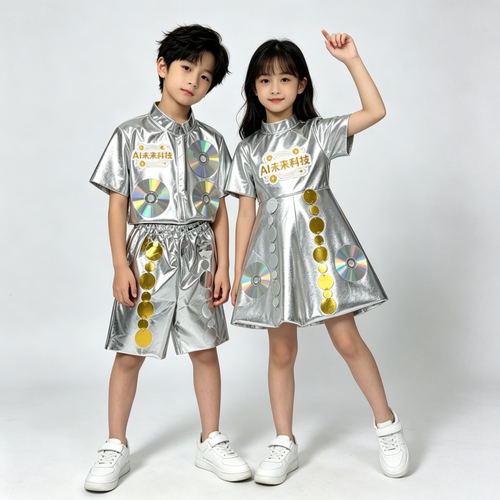 AI未来科技表演服幼儿园创意服装