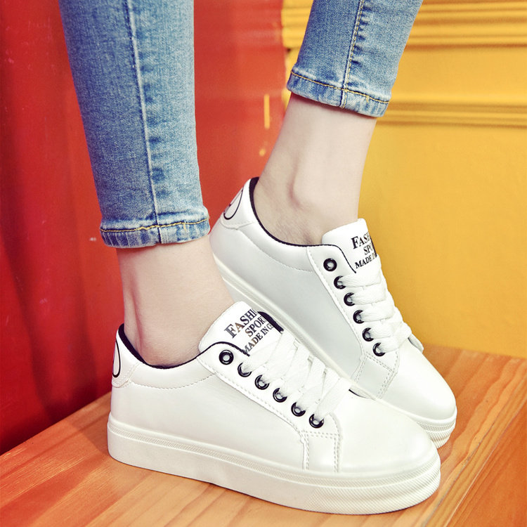 Spring Korean Edition Versatile ventilation White shoes girl student Frenum Leather Leisure shoes junior middle school student shoesin the Women's Shoes, Low shoes  category - from Buy2taobao.com to provide professional Taobao agent buy service