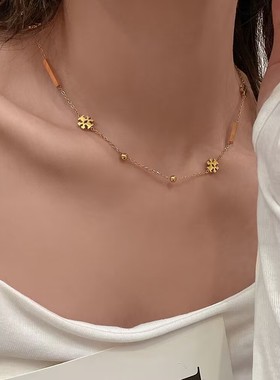 轻奢个性钛钢项链气质百搭锁骨链