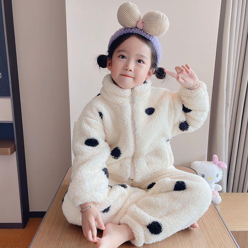 亲子装珊瑚绒家居服套装