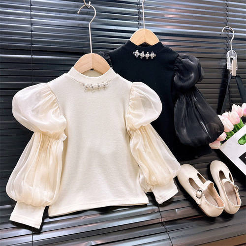 女童打底2025春秋时尚儿童泡泡