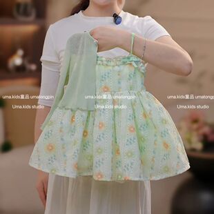 2026绿野仙踪女童夏季新款洋气清新可爱蓬蓬连衣裙长袖小衫两件套