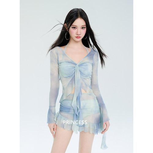 女分体比基尼四件套绝美泳衣