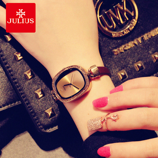 小手表女 女学生手表复古防水钻表皮带石英女表时装 聚利时韩版 时尚