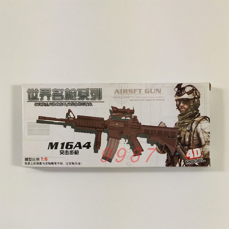 M16A4突击步枪  1/6枪模型 1:6枪模型 4D拼装军事模型兵人枪配件