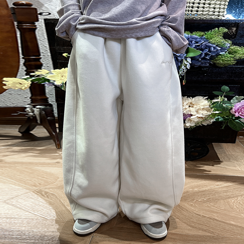 男童一体绒加绒加厚休闲裤卫裤