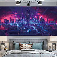 Cyberpunk trendy brand hanging fabric, InS-style background fabric, room and bedroom decoration wall fabric, student dormitory tapestry thumbnail 7