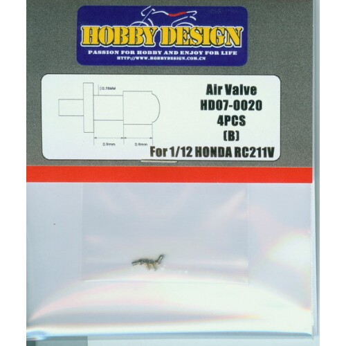 HobbyDesign 改造件 1/12 本田 RC211V 轮胎气嘴 HD07-0020