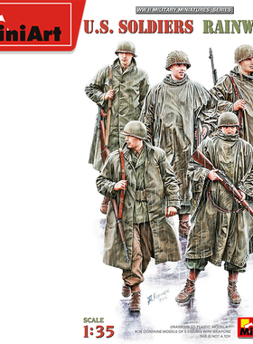 MiniArt 1/35 美国士兵雨具 拼装模型 35245