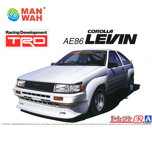 青岛社 1/24 丰田卡罗拉TRD AE86 COROLLA LEVIN 跑车 05798