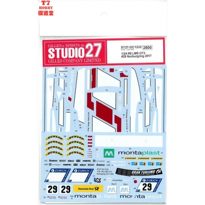 Studio 27 水贴 1/24 R8 LMS GT3 #29 Nurburgring 2017 DC1232