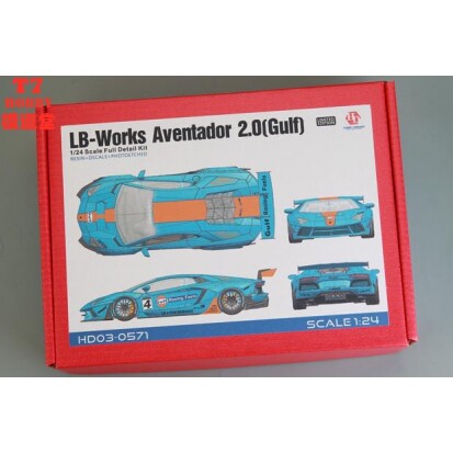 HobbyDesign1/24树脂车模LB-Works Aventador 2.0 Gulf HD03-0571