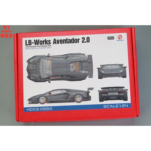 HobbyDesign树脂拼装模型1/24 LB-Works Aventador 2.0 HD03-0550