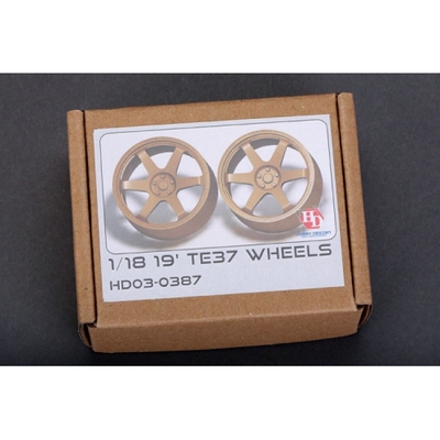 HobbyDesign 改造件 1/18 19寸 TE37 轮圈模型 HD03-0387