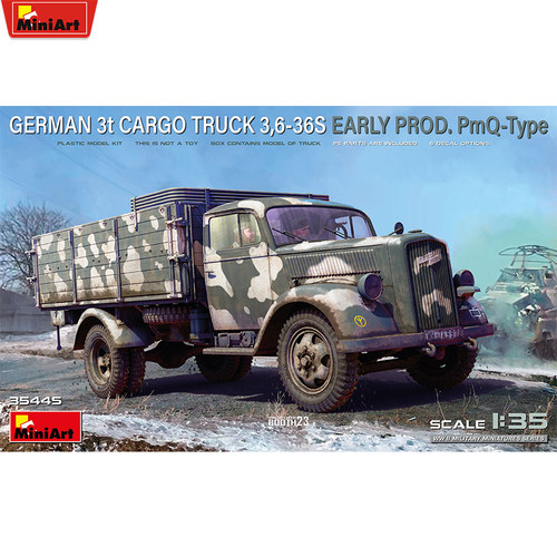 MiniArt 1/35德国3吨货运卡车 3,6-36S早期PmQ型 35445