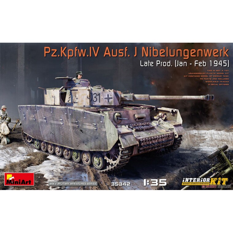 Miniart 1/35四号坦克J型 后期型 带内构1945.1-2 35342