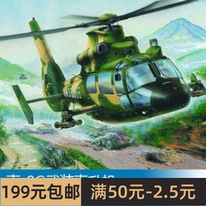 小号手拼装飞机模型 1/48 直-9G武装直升机 02802