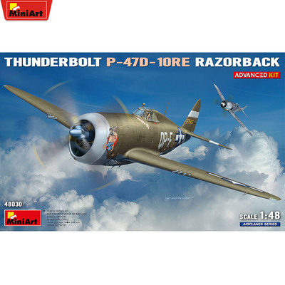 MINIART 1/48 P-47D-10RE剃刀背战斗机 高细节 48030