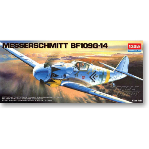 爱德美拼装飞机模型 1/72 BF109G-14 战斗机12454