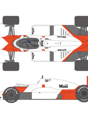 SHUNKO 模型水贴 1/20 McLaren MP4/2B 配BEEMAX D430