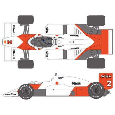 SHUNKO 模型水贴 1/20 McLaren MP4/2B 配BEEMAX D430