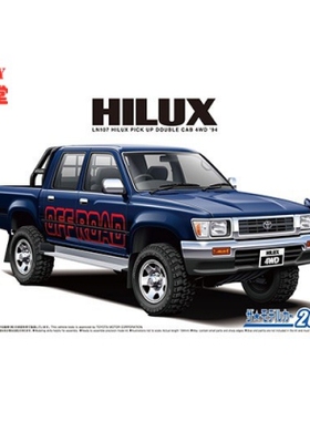 青岛社1/24拼装车模Toyota LN107 Hilux Double Cab 4WD 94 06217