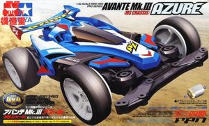 田宫原装1/32四驱车 AVANTE Mk.III AZURE MS底盘 18626