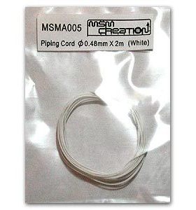 MSM 改造件 0.48mm直径 有芯电线 白色 2米 MSMA005