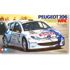 田宫汽车模型 1:24 PEUGEOT标致 206 WRC 拉力赛 24221