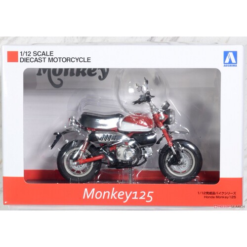 特价青岛社 1/12 本田 Honda Monkey125 珍珠星云红 摩托车 10956