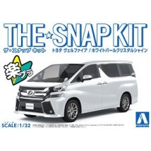 青岛社 1/32 免胶免上色拼装车模 Toyota Vellfire 珍珠白 05630