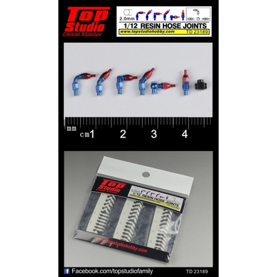 TopStudio模型改造件 1/12模型专用2.0mm树脂管线接头TD23189