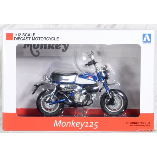 特价青岛社 1/12 本田 Honda Monkey125 珍珠闪耀蓝 摩托车 10957