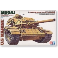 田宫拼装战车模型 1/35 美军M60A1主战坦克车 35157