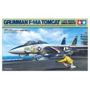 田宫拼装模型 1/48 美国F-14A 雄猫战斗机带纸质甲板及兵人 61122
