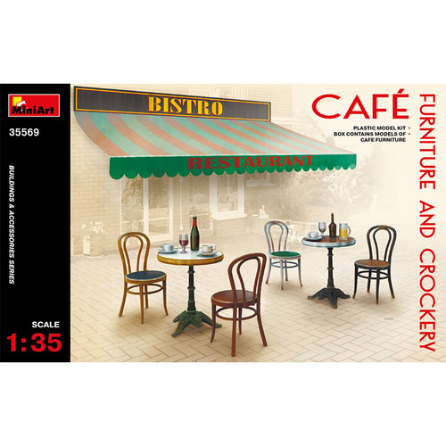 MiniArt 1/35 场景 咖啡&家具 拼装上色场景模型 35569