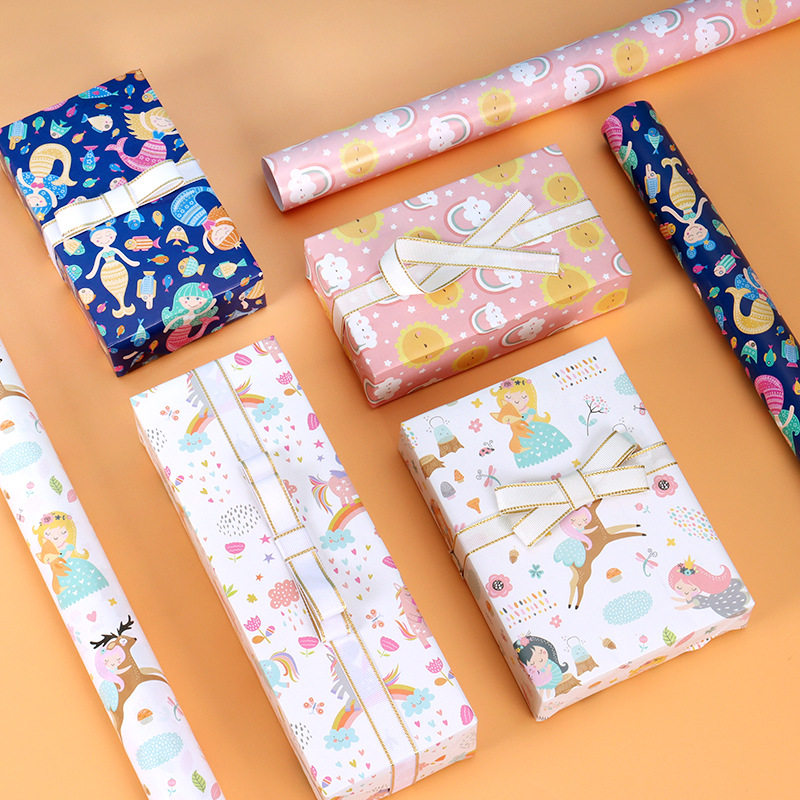 kids birthday christmas gift wrapping paper 礼物包装纸儿童