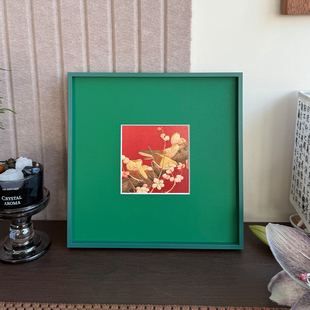 立体绿色铝合金相框简约海报框写真框证书框画框拼图挂墙摆台定制