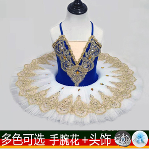 新款女童芭蕾舞裙吊带纱裙儿童蓬蓬裙表演服幼儿小天鹅舞蹈演出服