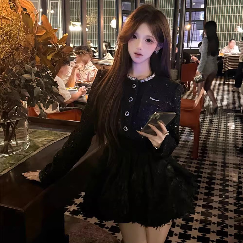 富家千金小香风套装冬季新款高级感名媛短外套方领公主蓬蓬连衣裙,女装/女士精品,时尚套装,淘宝优惠券,粉丝福利购,淘宝优惠卷