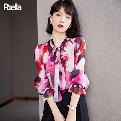 Puella拉夏贝尔韩版时尚蕾丝衫