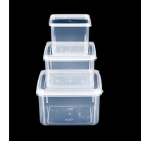 Квадратный прозрачный комплект, 3 предмета