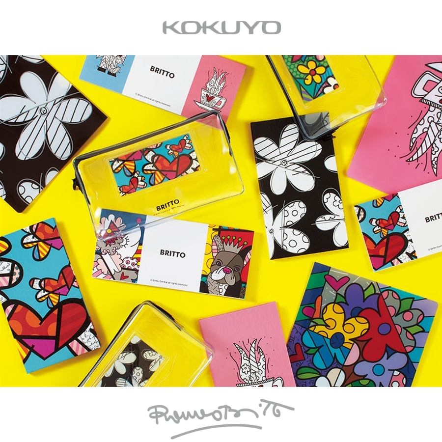 日本KOKUYO国誉ROMERO BRITTO艺术家限定第2弹野账便签文件夹笔袋 文具电教/文化用品/商务用品 笔袋 原图主图