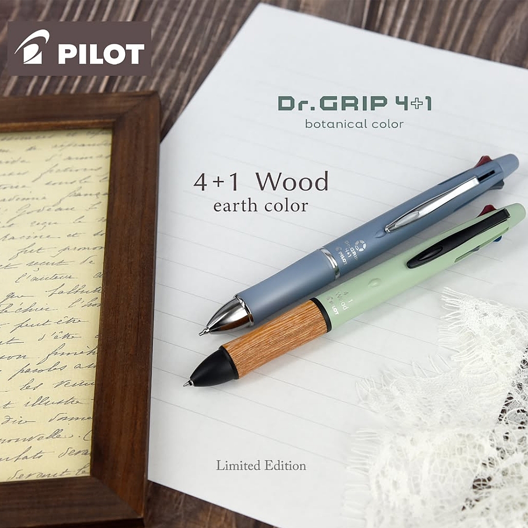 日本百乐Dr.GRIP4+1Wood模块笔