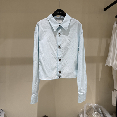 欧洲站2026春翻领宽松长袖衬衫