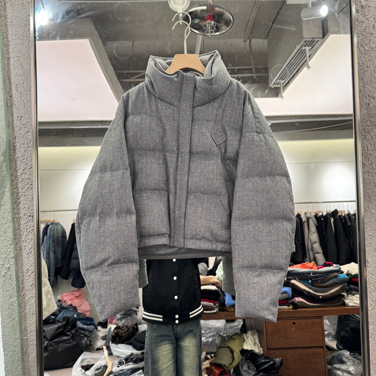 欧洲站立领面包保暖鹅绒外套女款